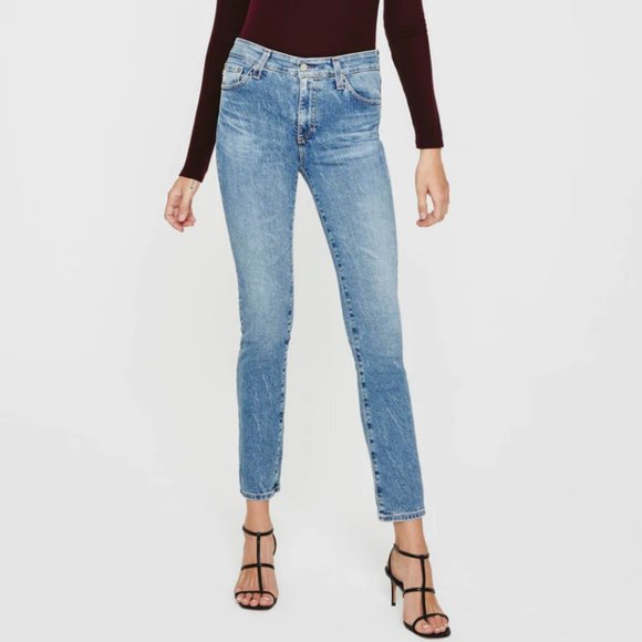 New AG Mari High Rise Slim Straight Leg Jeans in 18 Years Pride size 25 - Picture 1 of 16